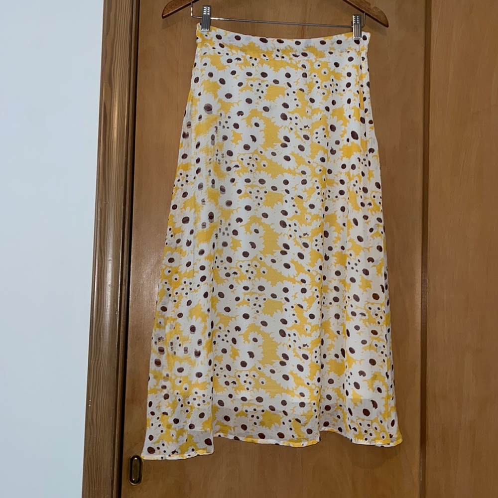 ICHI chiffon sunflower skirt
